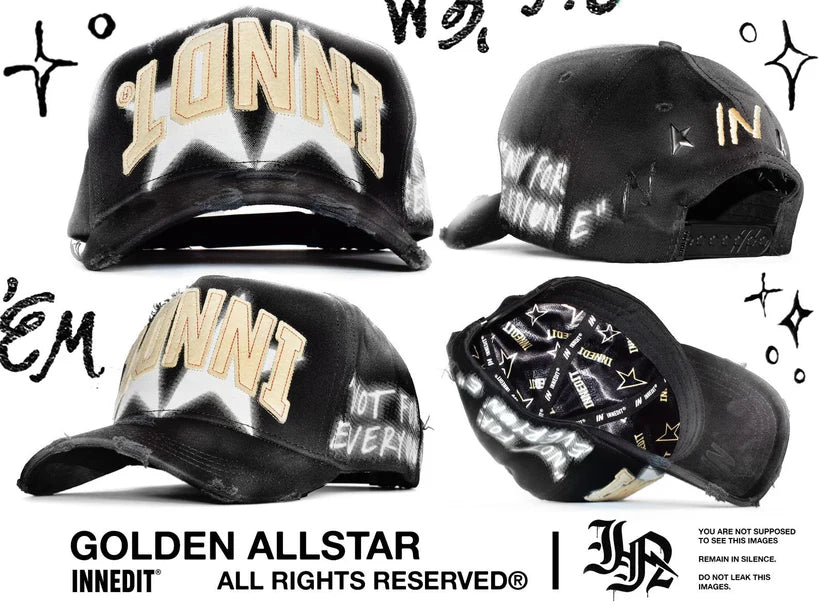 GORRA INNEDIT "GOLDEN ALLSTAR" mayoreo 5 x 850c/u
