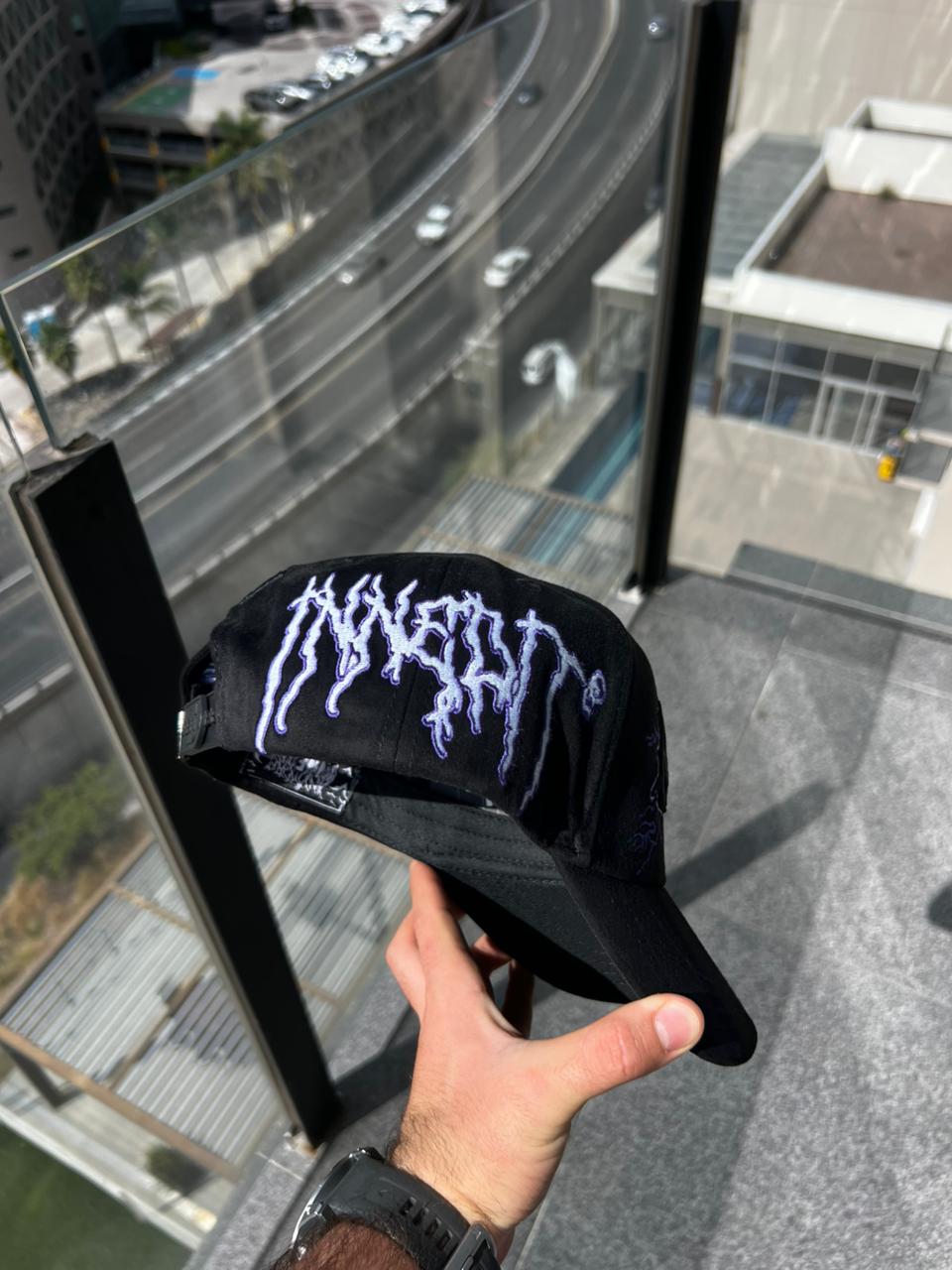 gorra innedit x anymore brilla en la obscuridad original fullset morada