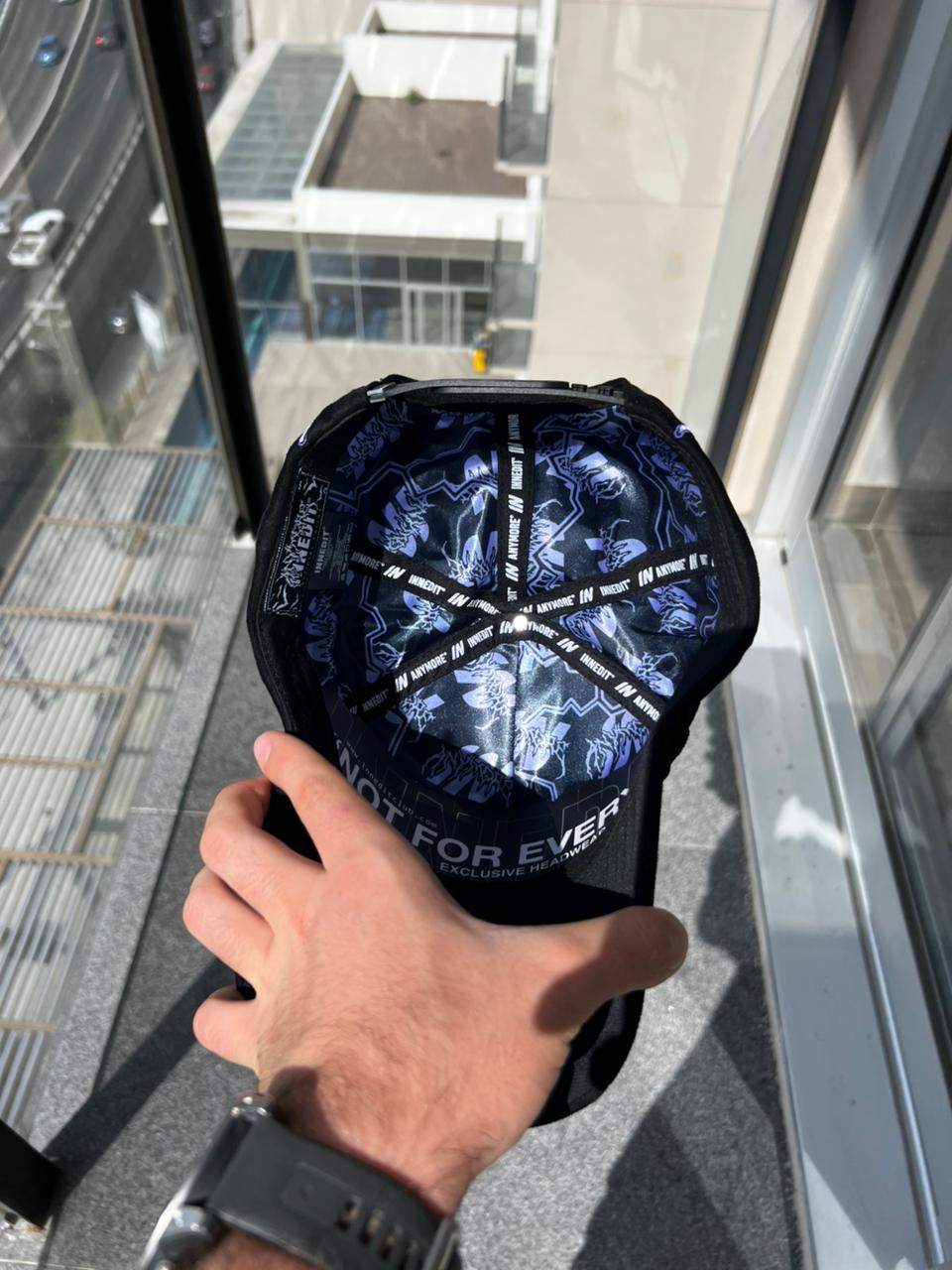 gorra innedit x anymore brilla en la obscuridad original fullset morada