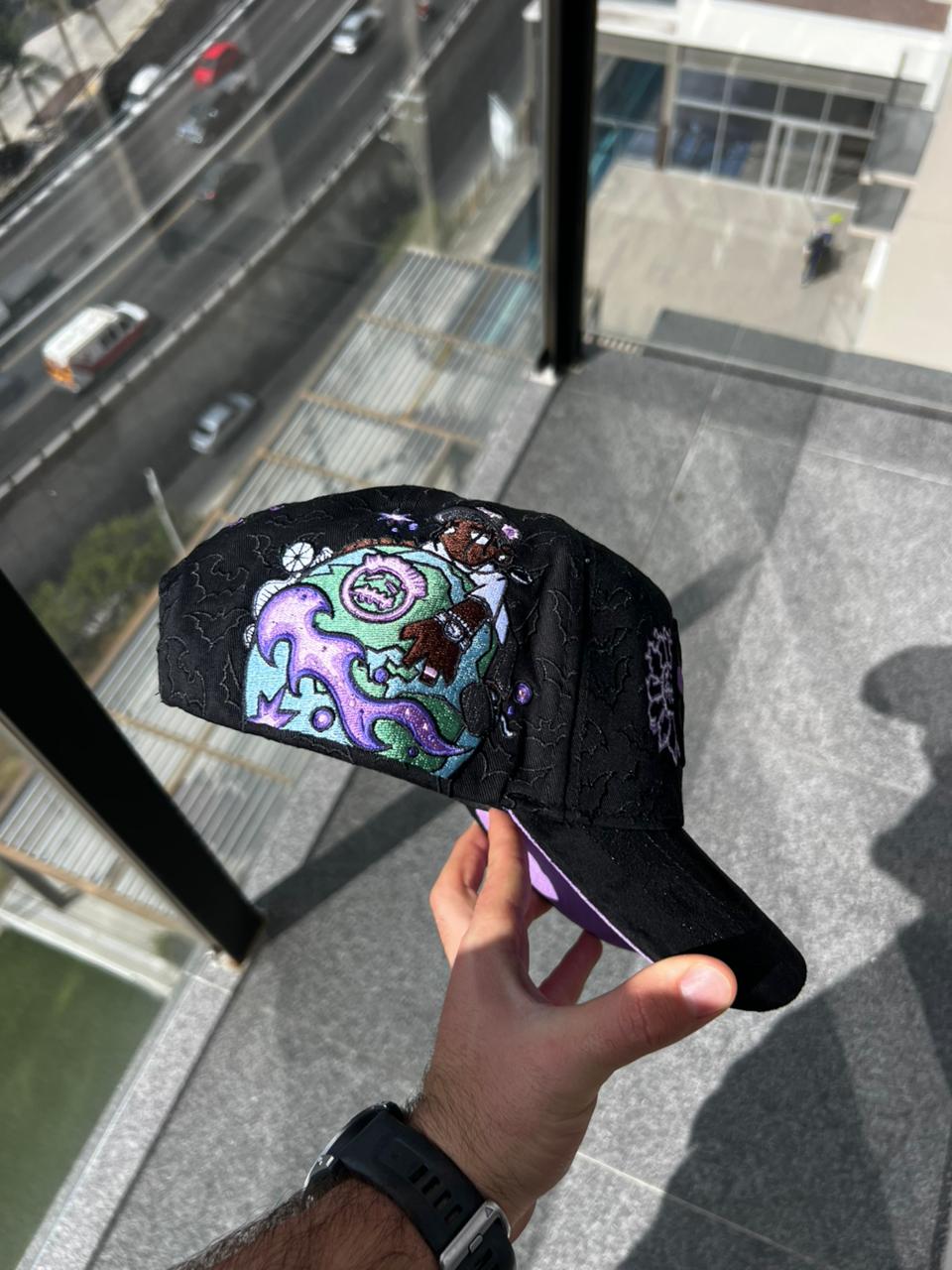 gorra innedit muratravis electric original fullset morada