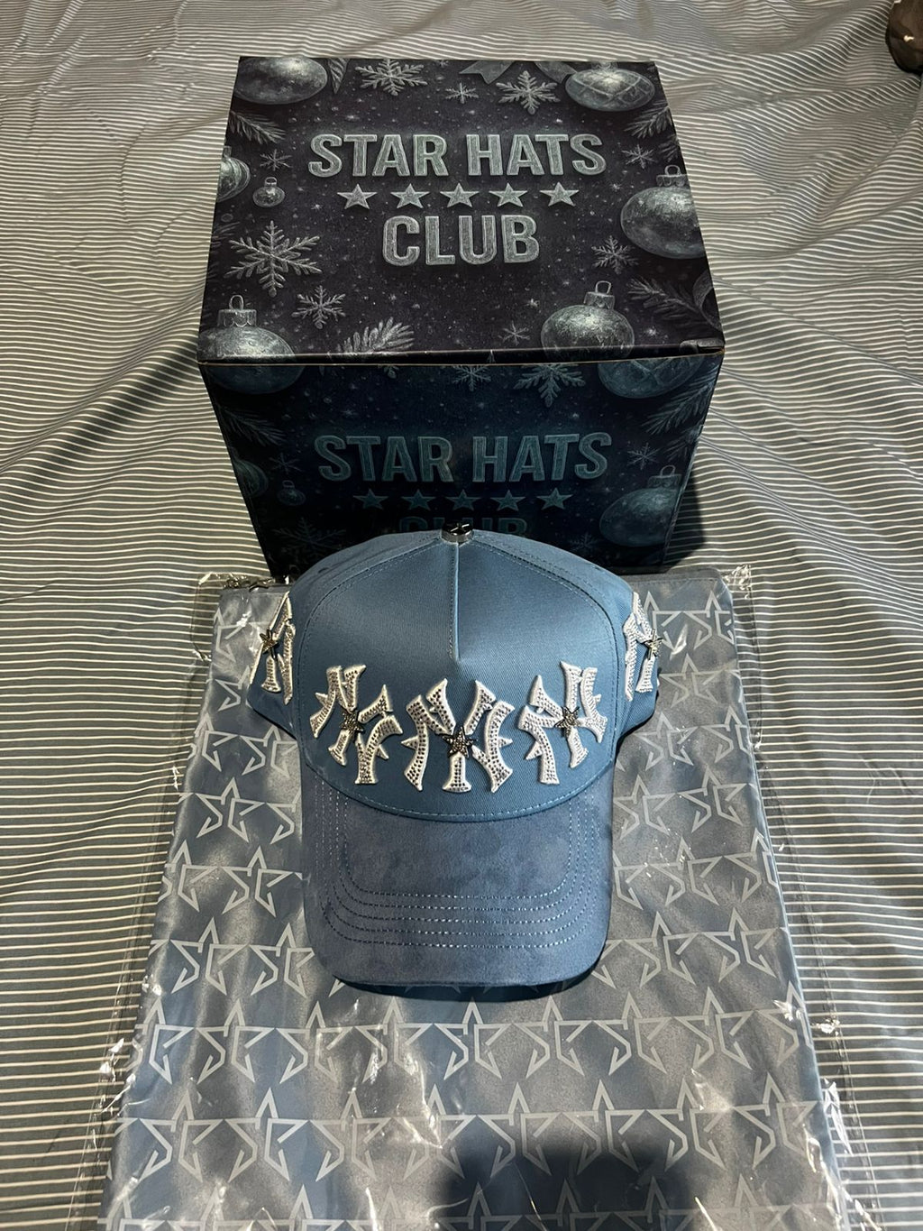 Ny Frozen Star Star Hats Azul
