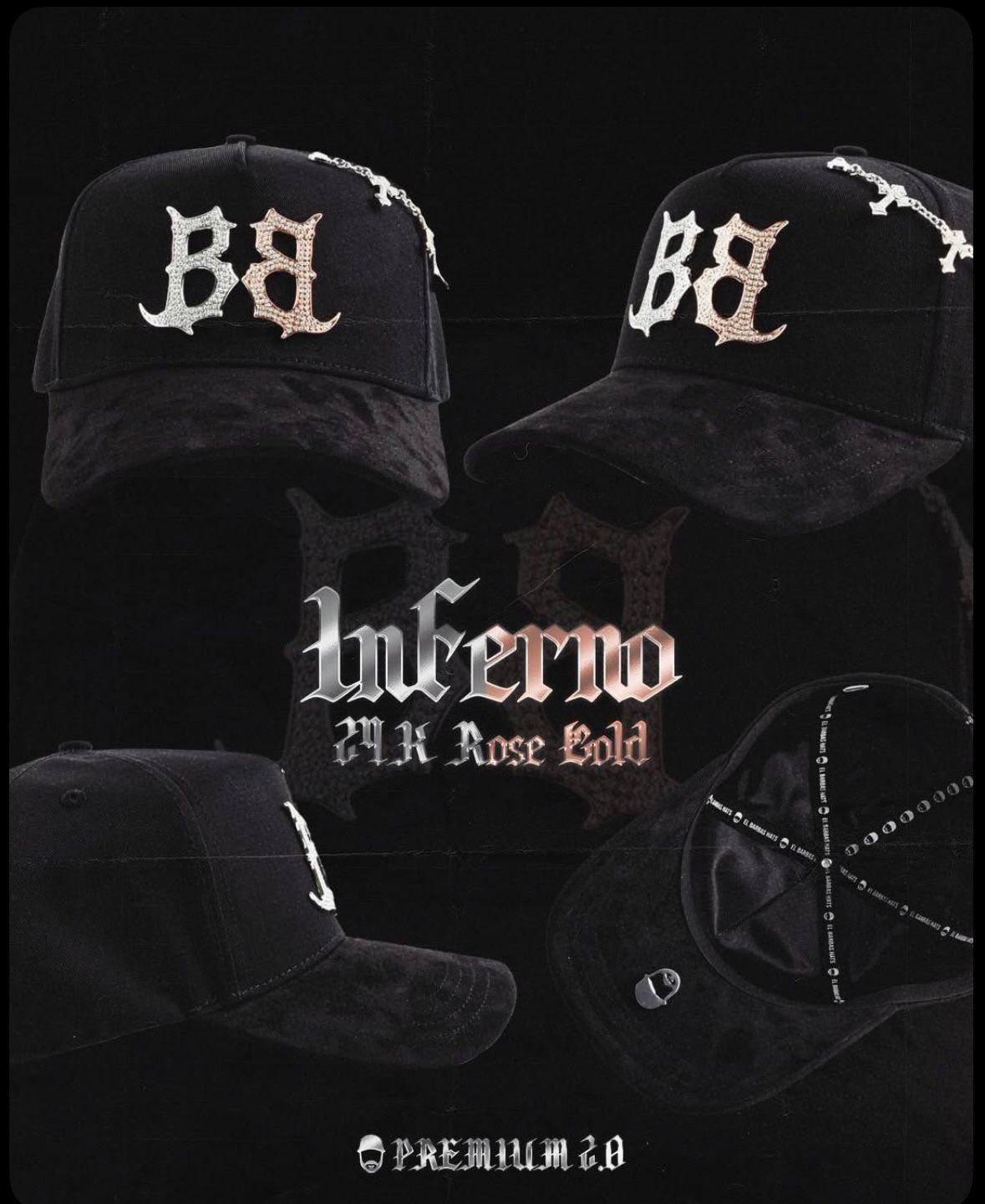 Barbas Hats Inferno 24k Rose Gold Original
