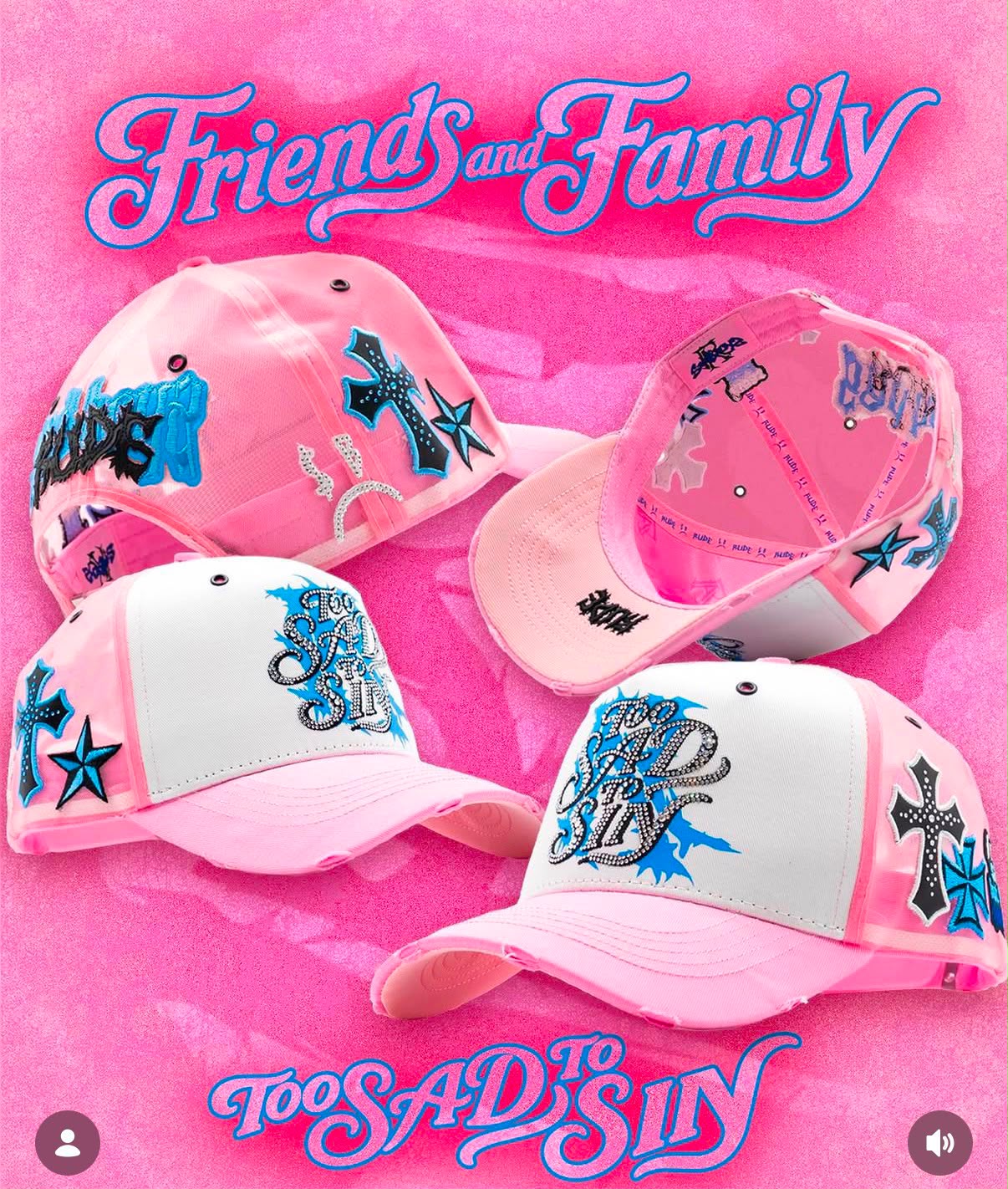 (Preventa) Rude X Sad Boyz juniorH Friends And Family Too Sad To Sin Rosa