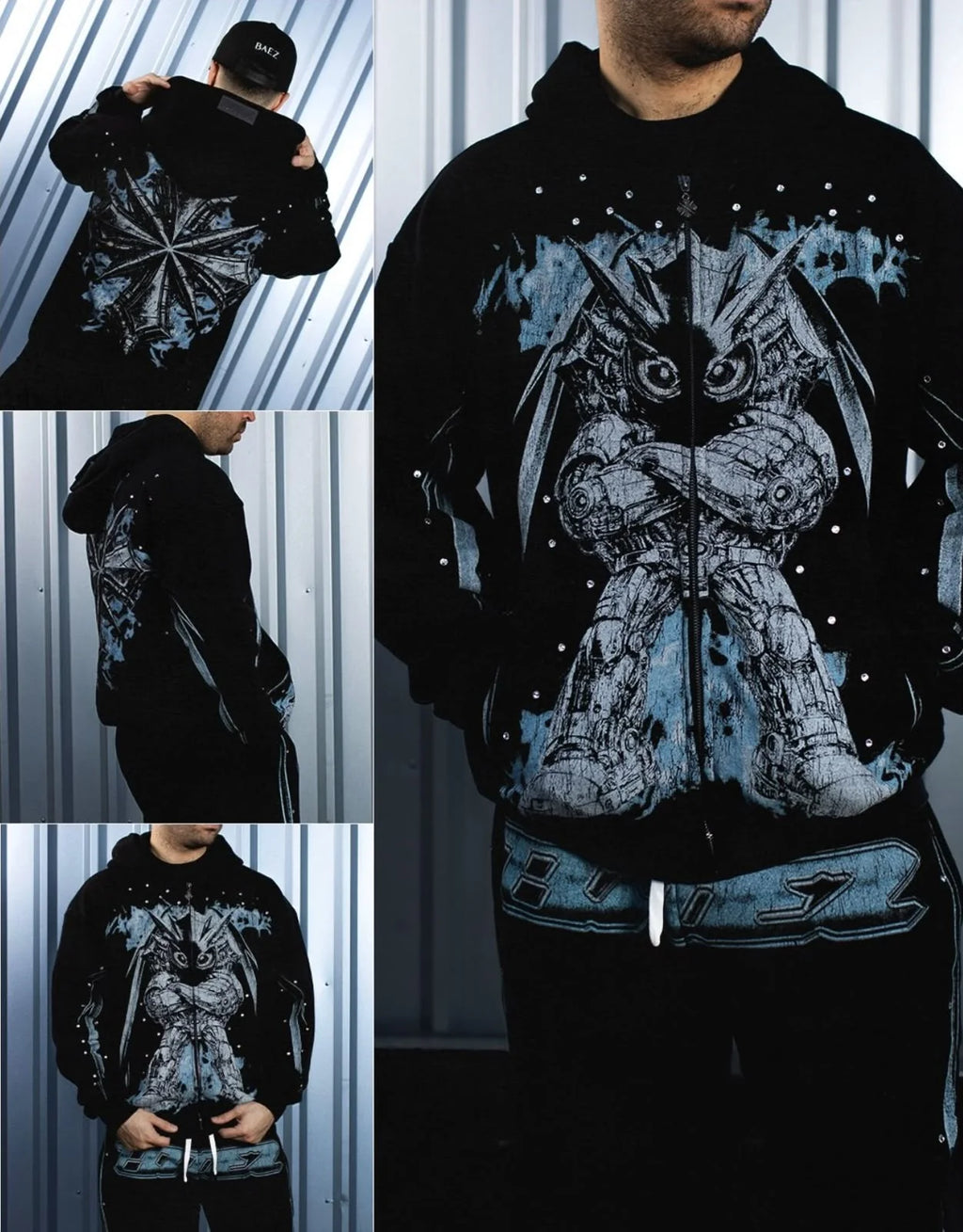Baez Star Boy Zip up Hoodie (Chamarra) Talla M