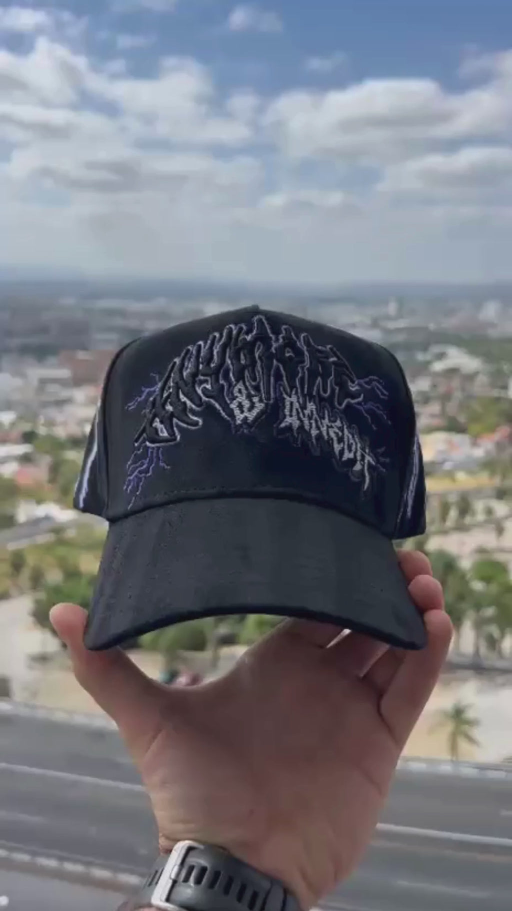 gorra innedit x anymore brilla en la obscuridad original fullset morada