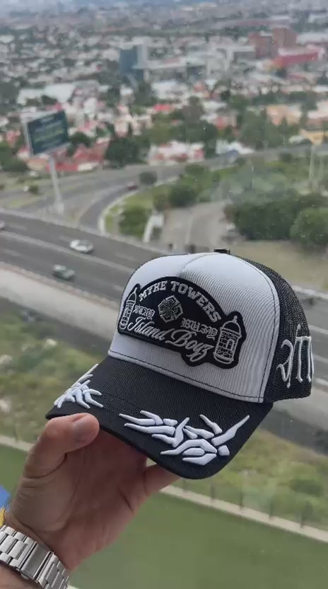 Gorra Baez X Myke Towers Island Boyz blanca Original Adriano Zendejas